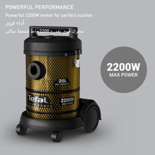 Tefal X-TREM POWER Vacuum Cleaner 2200W Powerful Suction Black and Gold - Image 5
