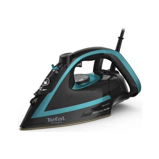 Tefal Puregliss FV8066 Steam Iron: 3000W Power, Black and Blue Design, Anti Drip and Self Clean Features for Efficient Ironing Tefal Puregliss FV8066 Steam Iron: 3000W Power, Black and Blue Design, Anti Drip and Self Clean Features for Efficient Ironing