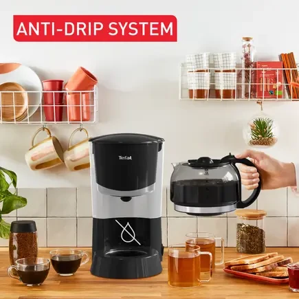 Tefal Vita Filter Coffee Maker TECM171810, Stylish and Easy-to-Use Design, Anti-Drip System, Ideal for Daily Filter Coffee Brewing with Rich Flavor, Perfect for Home and Office Use - Tefal - Image 4