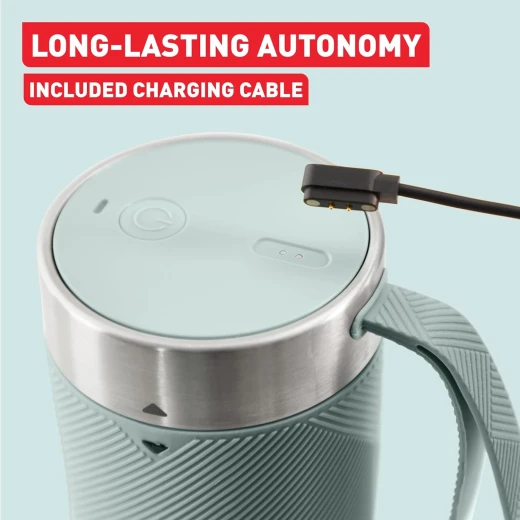 Tefal LiteMix BL1C0430 Portable Blender: Lightweight and compact design with a silicone handle; powerful and quiet blending in 40 seconds; versatile for smoothies, protein shakes, soups; 300ml leak-proof cup; easy to clean - Image 6