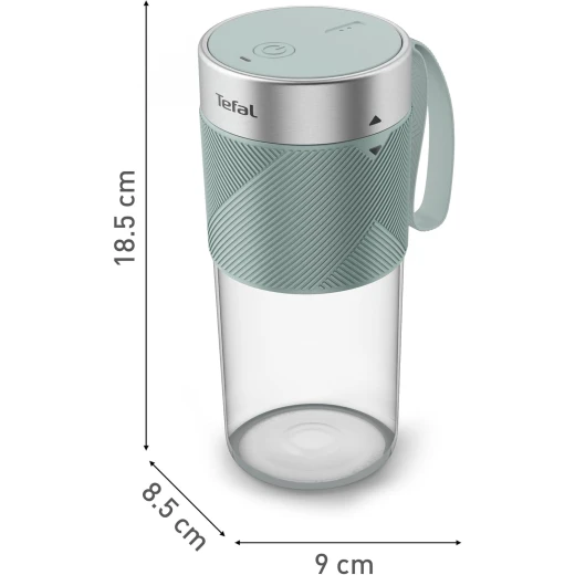 Tefal LiteMix BL1C0430 Portable Blender: Lightweight and compact design with a silicone handle; powerful and quiet blending in 40 seconds; versatile for smoothies, protein shakes, soups; 300ml leak-proof cup; easy to clean - Image 5