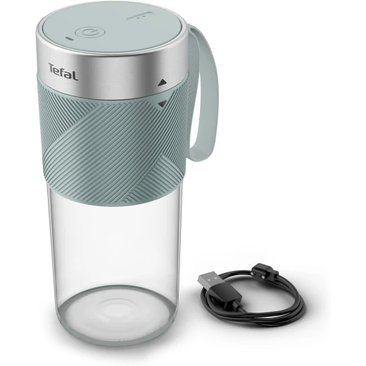 Tefal LiteMix BL1C0430 Portable Blender: Lightweight and compact design with a silicone handle; powerful and quiet blending in 40 seconds; versatile for smoothies, protein shakes, soups; 300ml leak-proof cup; easy to clean - Image 3