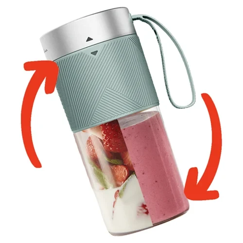 Tefal LiteMix BL1C0430 Portable Blender: Lightweight and compact design with a silicone handle; powerful and quiet blending in 40 seconds; versatile for smoothies, protein shakes, soups; 300ml leak-proof cup; easy to clean - Image 2