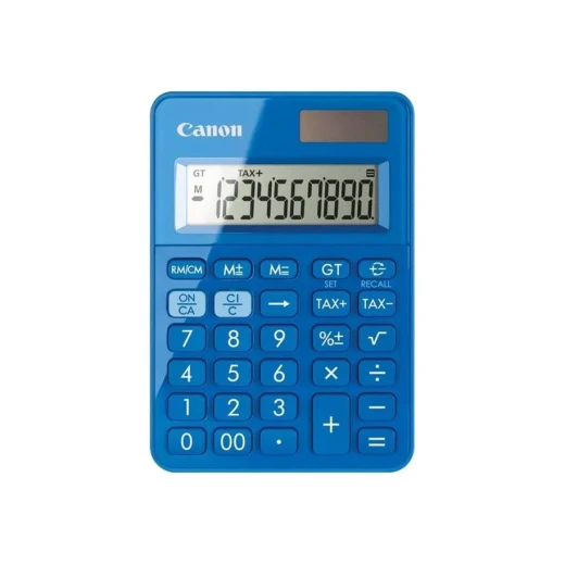 آلة حاسبة مكتبية كانون LS-100KB زرقاء 10 أرقام تعمل بالطاقة الشمسية 6992C001AA آلة حاسبة مكتبية كانون LS-100KB زرقاء 10 أرقام تعمل بالطاقة الشمسية 6992C001AA