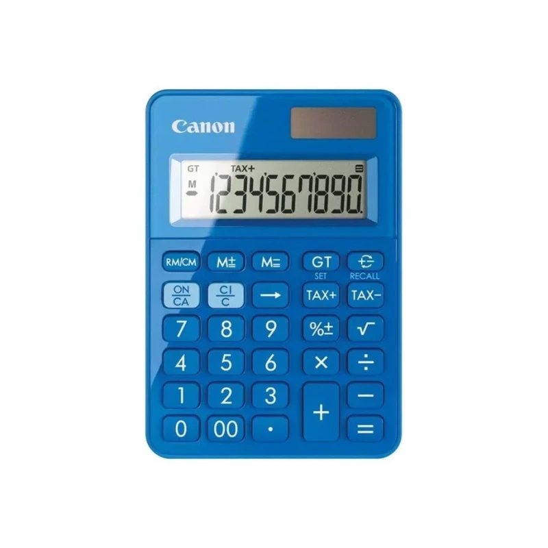 آلة حاسبة مكتبية كانون LS-100KB زرقاء 10 أرقام تعمل بالطاقة الشمسية 6992C001AA - كانون