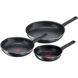 Tefal Day By Day Frying Pan Set of 3, Non-Stick, 20/24/28 cm, Made in France
