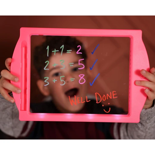 Marvin's Magic Glow Art Board Pink 3D Effect Dry Erase Drawing Board for Kids - Image 3