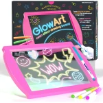 Marvin's Magic Glow Art Board Pink 3D Effect Dry Erase Drawing Board for Kids