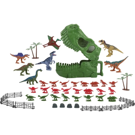 Chapmei Dino Skull Bucket 45 Piece Dinosaur Toy Set for Ages 3 Plus - Chap Mei - Image 2