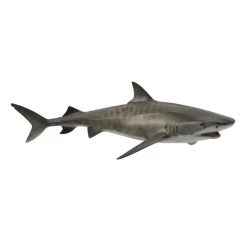 Collecta Tiger Shark Action Figure: Highly Detailed Realistic 16.5cm Toy with Movable Jaw and Fins for Educational Play and Collectors. Perfect for Kids Aged 3+.
