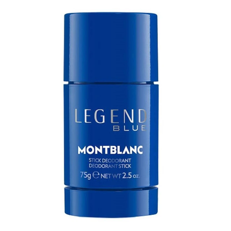 Montblanc Legend Blue Deodorant Stick for Men, Woody Aromatic Fresh Scent, 75g - Montblanc