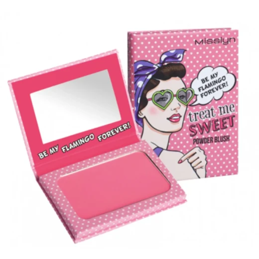 Misslyn Treat Me Sweet Blush 08 Be My Flamingo Forever! Long-Lasting Powder Blush