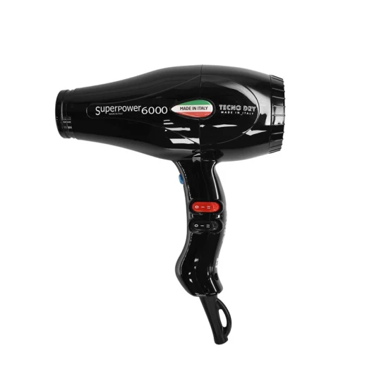 Techno Dry Hair Dryer Super Power Professional Black 2000W For All Hair Types With 3 Heat Settings and Cool Shot Function, Salon Quality Results - Techno Dry - Image 2