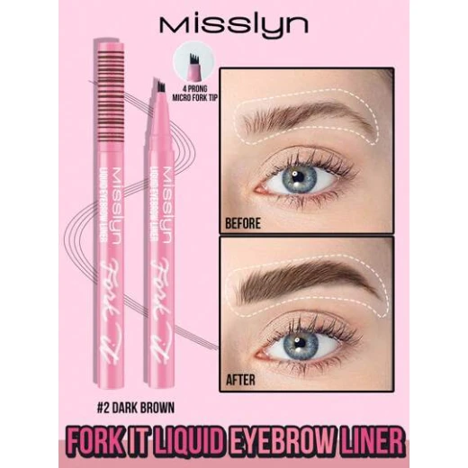 Misslyn Fork It Liquid Eyebrow Pencil, Precise Application, Long-Lasting, Natural Look - Misslyn - Image 2