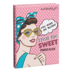 Misslyn Treat Me Sweet Powder Blush 6g, 16 You Make Me Blush, Long-Lasting Color