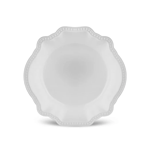 Karaca Carmen Lace Porcelain Bowl Set of 2, 22 cm Diameter, White Elegant Design for Serving Soups, Salads, and Desserts, Dishwasher Safe - karaca - Image 2