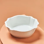 Karaca Carmen Lace Porcelain Bowl Set of 2, 22 cm Diameter, White Elegant Design for Serving Soups, Salads, and Desserts, Dishwasher Safe - karaca