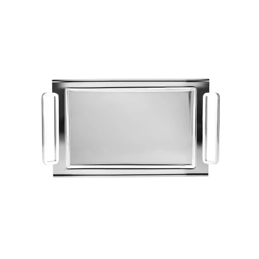 Karaca Çamlıca Stainless Steel Serving Tray 23x37 cm Rectangle Shape with Durable Construction and Elegant Design Perfect for Serving Snacks, Drinks, and Appetizers 23 x 37 cm Karaca Çamlıca Stainless Steel Serving Tray 23x37 cm Rectangle Shape with Durable Construction and Elegant Design Perfect for Serving Snacks, Drinks, and Appetizers 23 x 37 cm