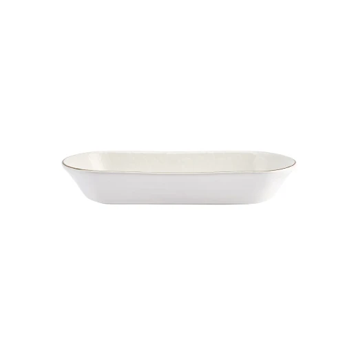 Karaca Calvin Ekru Embossed Ceramic Gondola Dish 29 cm Elegant Serving Piece for Fruits, Desserts, and Appetizers Perfect for Special Occasions and Everyday Use - karaca - Image 2