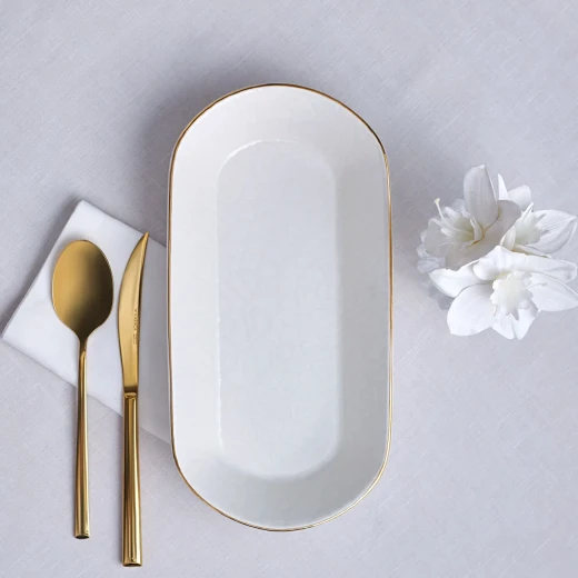 Karaca Calvin Ekru Embossed Ceramic Gondola Dish 29 cm Elegant Serving Piece for Fruits, Desserts, and Appetizers Perfect for Special Occasions and Everyday Use - karaca - Image 6