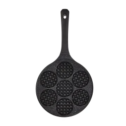 Karaca Romance Bio Granit Waffle Pan 26 cm, Black Color, Non-Stick Surface for Easy Waffle Making, Durable Granite Coating, Perfect for 2-4 Waffles, Even Heat Distribution