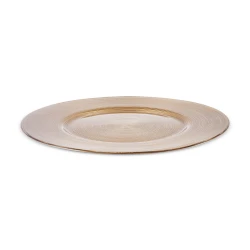 Karaca Home Premium Gold Round Supla Table Decor, 33 cm Diameter, Elegant Design for Dining Tables, Perfect for Serving and Display, Adds a Touch of Luxury