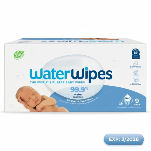 WaterWipes Baby Wipes Sensitive Newborn Skin, 540 Wipes (9 Packs of 60 Wipes) WaterWipes Baby Wipes Sensitive Newborn Skin, 540 Wipes (9 Packs of 60 Wipes)