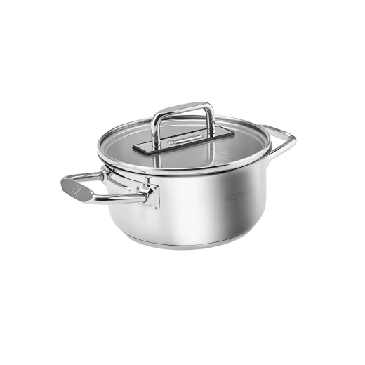 Karaca Grace 16 cm Stainless Steel Saucepan with Induction Base, Durable Kitchen Essential for Everyday Cooking, Perfect Size for Sauces and Small Portions - karaca - Image 2