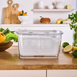 طقم حاويات تخزين الطعام من كاراجا سيتروس 4 قطع ابيض متين محكم الاغلاق خالي من مادة BPA تنظيم مثالي للمطبخ حاويات بلاستيكية مثالية للتبريد والتخزين في خزانة المؤن