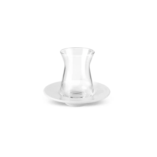 Karaca Roma 12 Piece Tea Cup and Saucer Set Elegant White Stoneware for 6 People Includes Cups Saucers and a Stylish Design Perfect for Entertaining and Everyday Use - karaca - Image 2