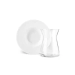 Karaca Roma 12 Piece Tea Cup and Saucer Set Elegant White Stoneware for 6 People Includes Cups Saucers and a Stylish Design Perfect for Entertaining and Everyday Use - karaca