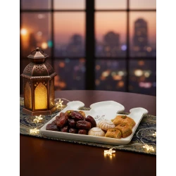 mosque-shaped serving dish24cm  perfect for serving dates and sweets during Ramadan and religious occasions Its elegant design adds a touch of spirituality and beauty to the table