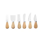 Karaca Forest 6 Piece Wooden Serving Set for One Person with Natural Wood Grain Finish and Elegant Design Perfect for Individual Meals and Small Portions, Includes 6 Pieces - karaca