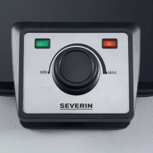 Severin WA 2106 Waffle Maker Black Non Stick Coating 1200W Makes 2 Large Waffles Easily Cleaned Compact Design Perfect for Family Breakfasts and Desserts - Severin - Image 4
