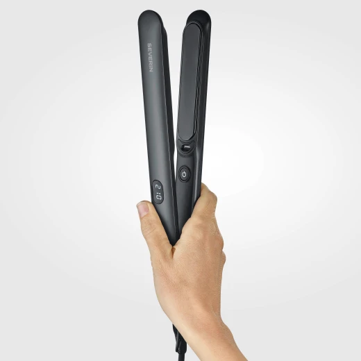 Severin HG 0622 مكواة فرد الشعر السيراميكية الاحترافية 230 درجة مئوية، شاشة LED للتحكم في درجة الحرارة، تقنية تسخين سريع مناسبة لجميع أنواع الشعر، نتائج تصفيف سلسة - سيفيرن - Image 2
