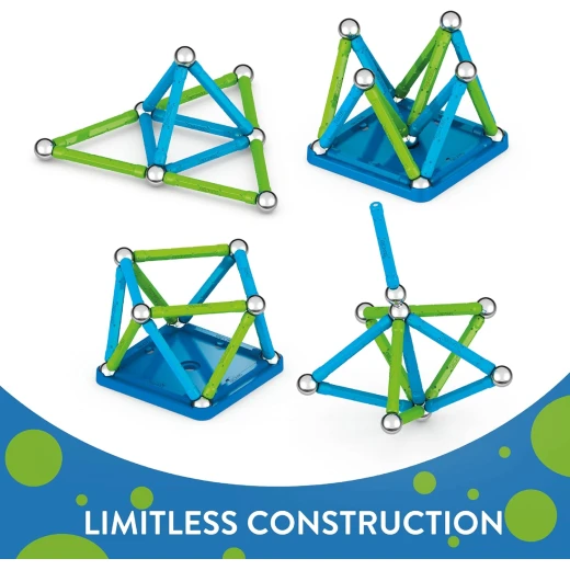 Geomag Classic Recycled 25 Piece Magnetic Construction Set, STEM Learning Toy - Image 6