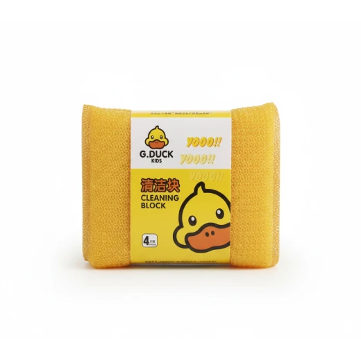 G.Duck Kitchen Cleaning Sponges 4-Piece Set – Yellow Microfiber Loofah Sponges for Effective Dishwashing, Surface Cleaning, and Household Use, Durable, Soft, and Absorbent for Daily Kitchen Tasks G.Duck Kitchen Cleaning Sponges 4-Piece Set – Yellow Microfiber Loofah Sponges for Effective Dishwashing, Surface Cleaning, and Household Use, Durable, Soft, and Absorbent for Daily Kitchen Tasks