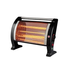 Sizler Electric Quartz Heater 2400W Black and Chrome 3-Bar Heating