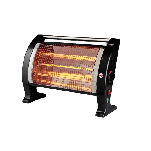 Sizler Electric Quartz Heater 2400W Black and Chrome 3-Bar Heating Sizler Electric Quartz Heater 2400W Black and Chrome 3-Bar Heating