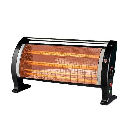 Sizzler Electric Quartz Heater 2700W, 3 Heating Elements, Black & Chrome – Fast Radiant Heat with Safety Features for Home & Office Sizzler Electric Quartz Heater 2700W, 3 Heating Elements, Black & Chrome – Fast Radiant Heat with Safety Features for Home & Office
