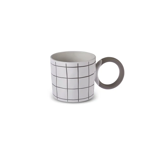 Karaca Oslo White Mug 420ml Ceramic Coffee Cup for Tea and Beverages - karaca - Image 2