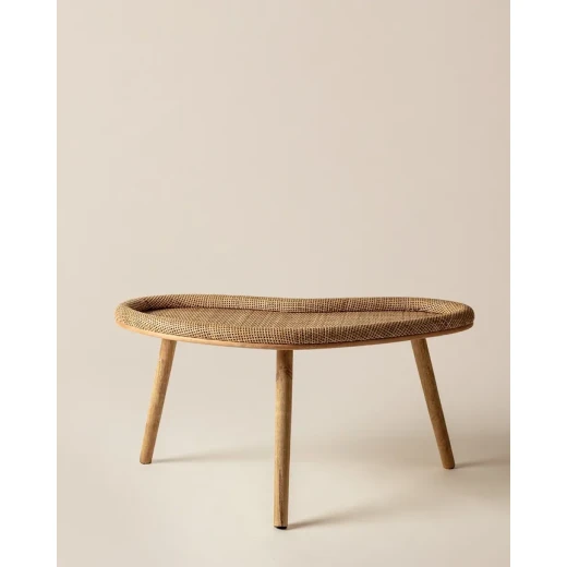 Madame Coco Perla Rattan Coffee Table, Natural Finish, Exquisite Woven Design, Durable Construction, Perfect for Living Room, Dimensions: 77cm x 41cm x 39cm, Stylish Home Decor Madame Coco Perla Rattan Coffee Table, Natural Finish, Exquisite Woven Design, Durable Construction, Perfect for Living Room, Dimensions: 77cm x 41cm x 39cm, Stylish Home Decor