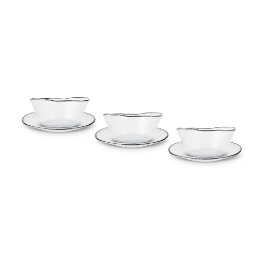 طقم حلوى كاراجا مارلون، 6 قطع، أطباق وأوعية حلوى زجاجية شفافة طقم حلوى كاراجا مارلون، 6 قطع، أطباق وأوعية حلوى زجاجية شفافة
