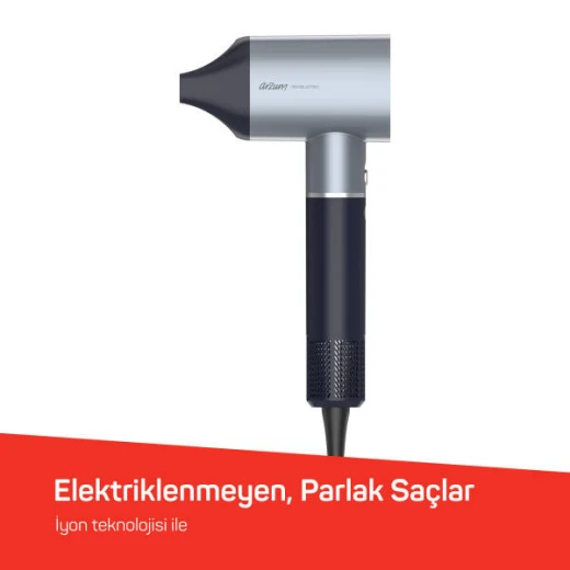 Arzum Ionic Hair Dryer 1600W Professional Black with Magnetic Attachments - Arzum - Image 5