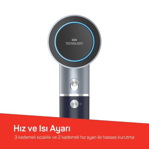 Arzum Ionic Hair Dryer 1600W Professional Black with Magnetic Attachments - Arzum - Image 6