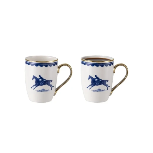 Madame Coco Mila Mug Blue and White Ceramic Coffee and Tea Cup 360 ml Ideal for Daily Use and Enjoying Hot Beverages Elegant Design for Home or Office - Madame COCO - Image 2