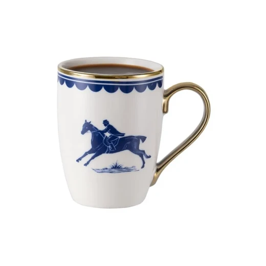 Madame Coco Mila Mug Blue and White Ceramic Coffee and Tea Cup 360 ml Ideal for Daily Use and Enjoying Hot Beverages Elegant Design for Home or Office - Madame COCO - Image 3
