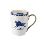 Madame Coco Mila Mug Blue and White Ceramic Coffee and Tea Cup 360 ml Ideal for Daily Use and Enjoying Hot Beverages Elegant Design for Home or Office - Madame COCO