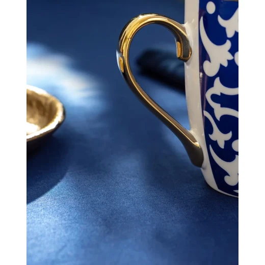 Madame Coco Karmen Blue and White Ceramic Coffee Mug 360ml: Elegant Design for Coffee, Tea, and Beverages; Durable and Stylish for Everyday Use, Perfect 12 oz Mug - Madame COCO - Image 7