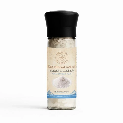 Holistic Corner Kaya Rock Salt 110g with Grinder, Natural Mineral Rich - Holistic corner